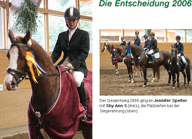 Jennifer Spelter mit Shy Ann S, Platzierte im Finale 2006